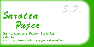 sarolta pujer business card